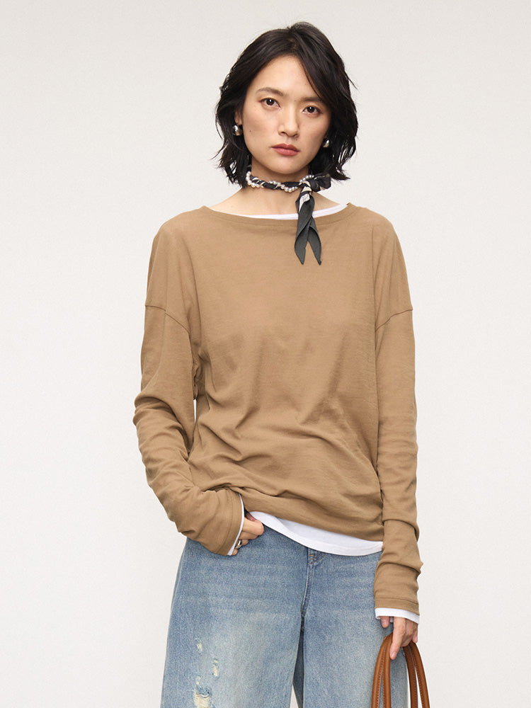 Sheer Casual Long Sleeve T-Shirt