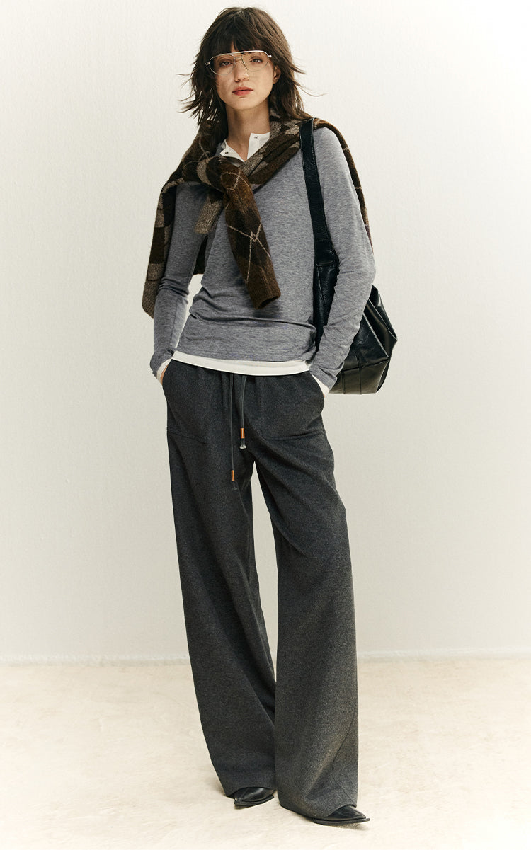 Drawstring Casual Pants with Pockets