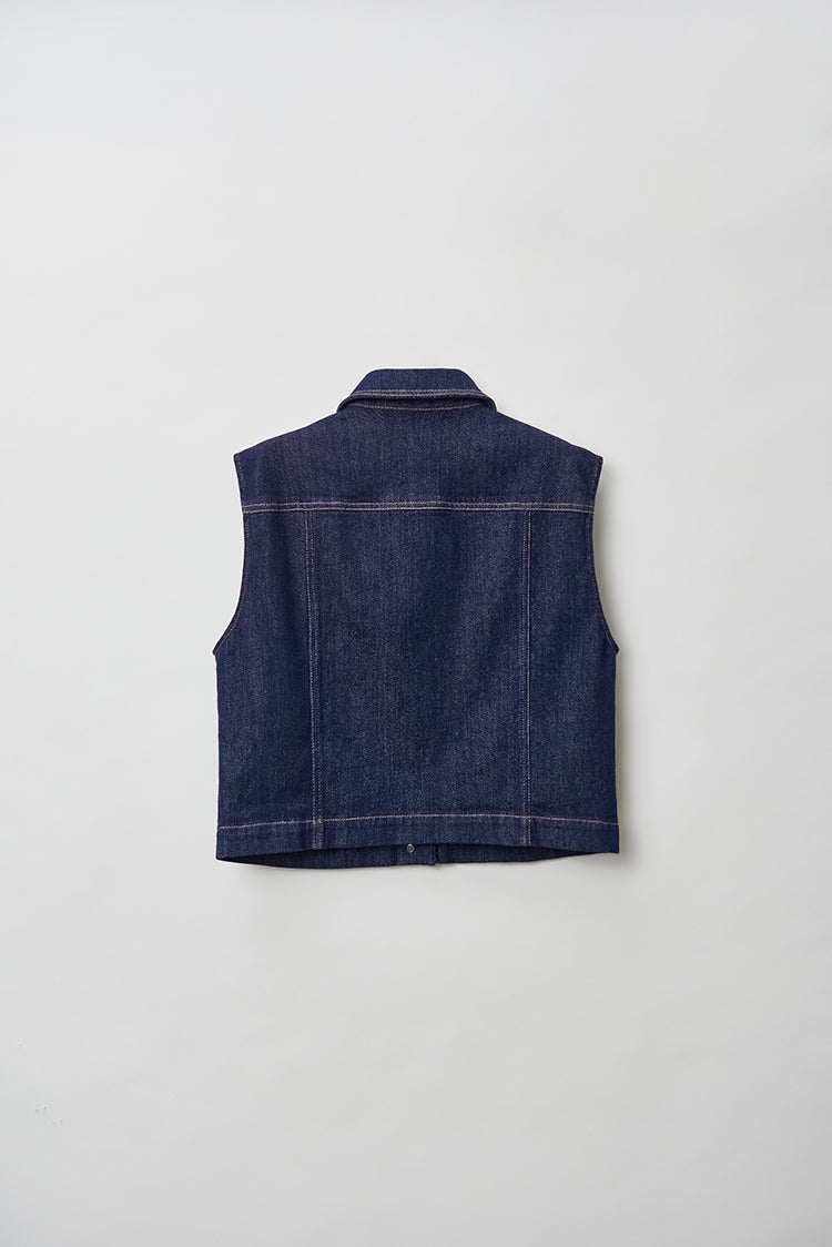 Classic Denim Button-Down Vest