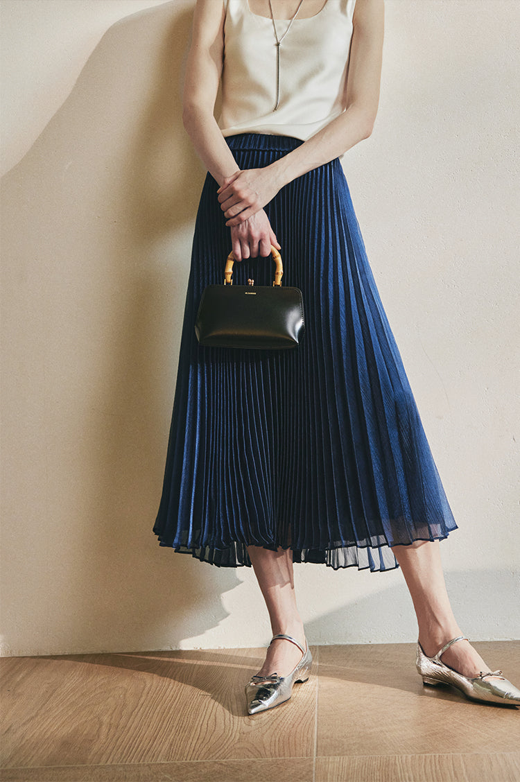 Pleated Midi Skirt