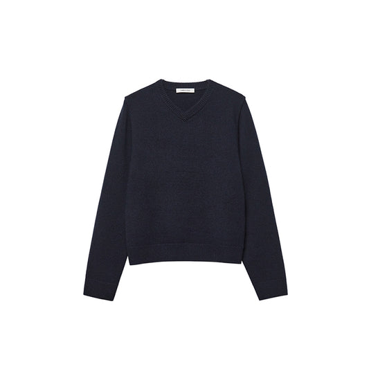 V-Neck Pullover Knit Sweater