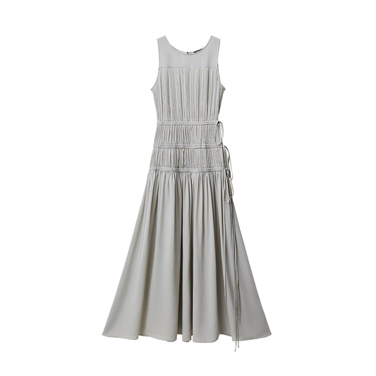 Ruched A-Line Tank Dress