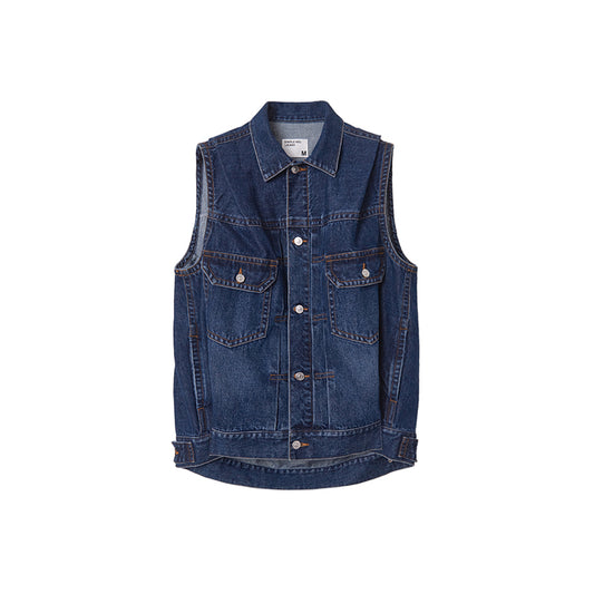 Vintage Denim Button Vest