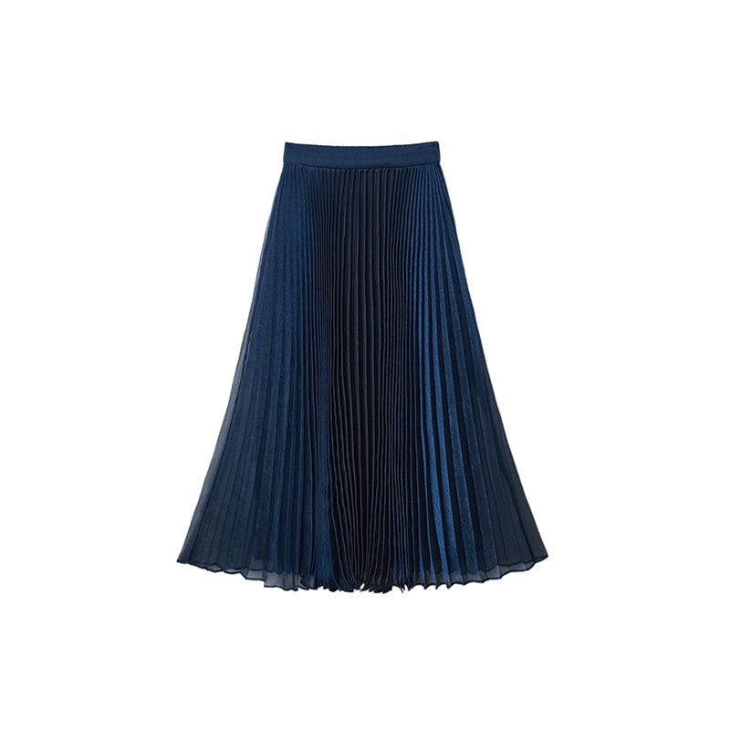 Pleated Midi Skirt