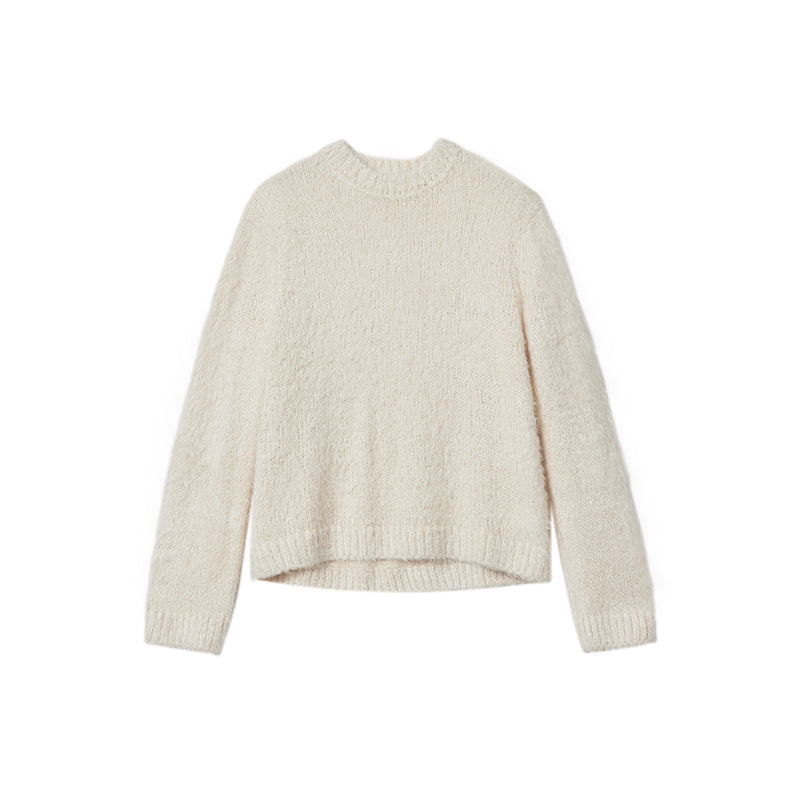 Brushed Crew Neck Classic Sweater