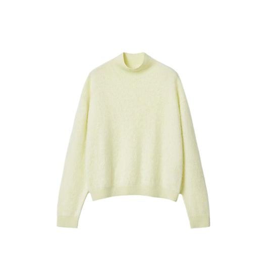 Brushed Mock Neck Knit Sweater