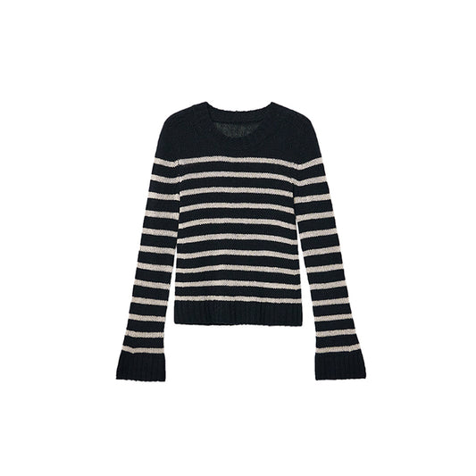 Striped Knit Slim-Fit Top