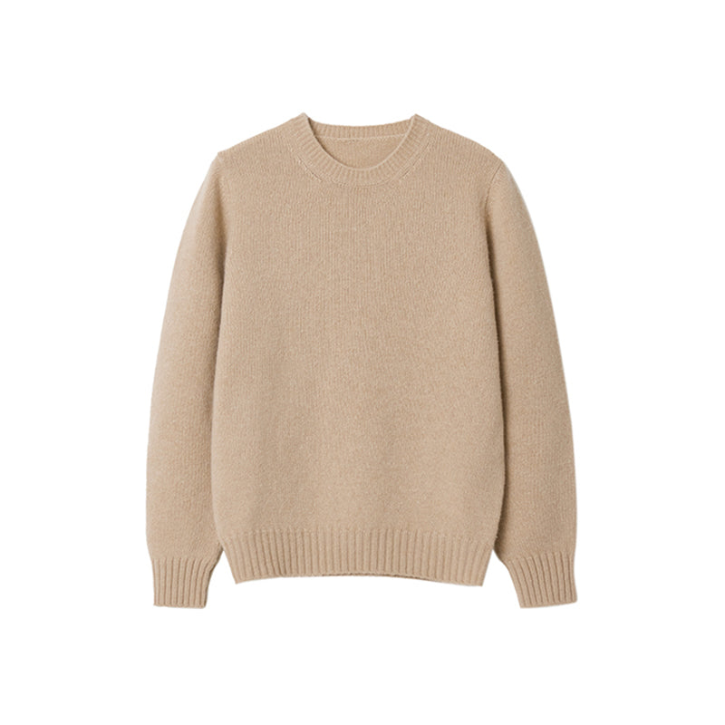 Classic Crew Neck Solid Pullover Sweater