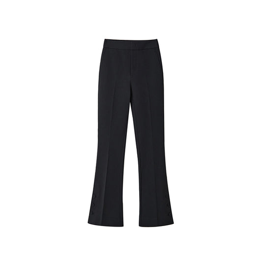 Straight-Leg Flared Pencil Pants