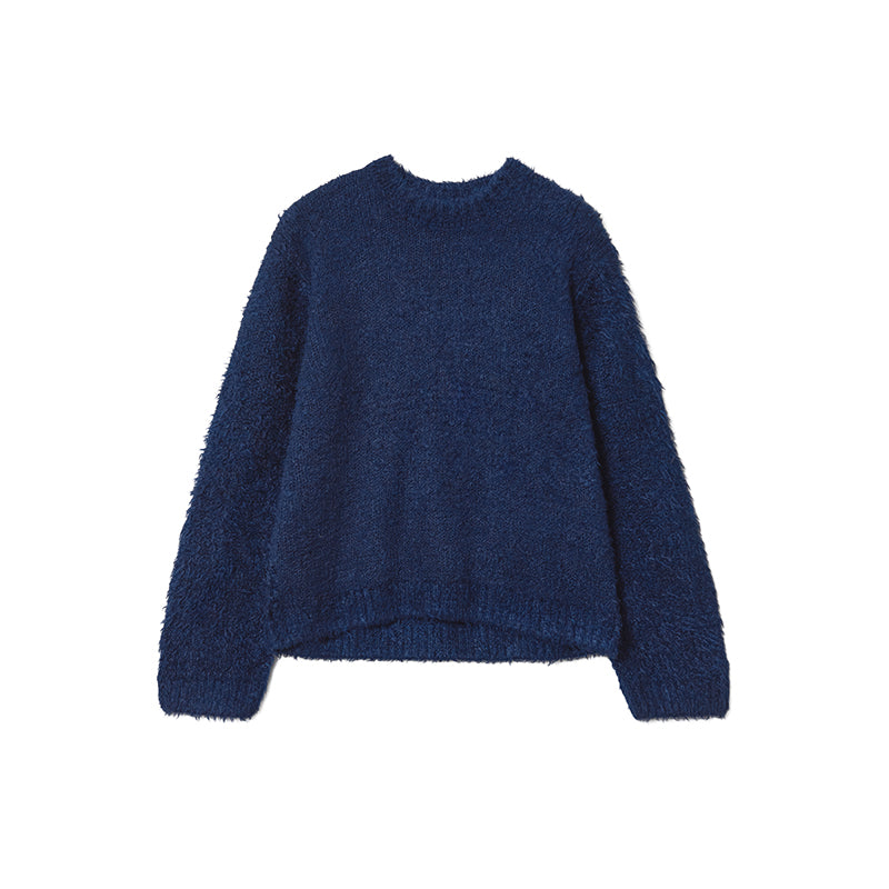 Brushed Crew Neck Classic Sweater