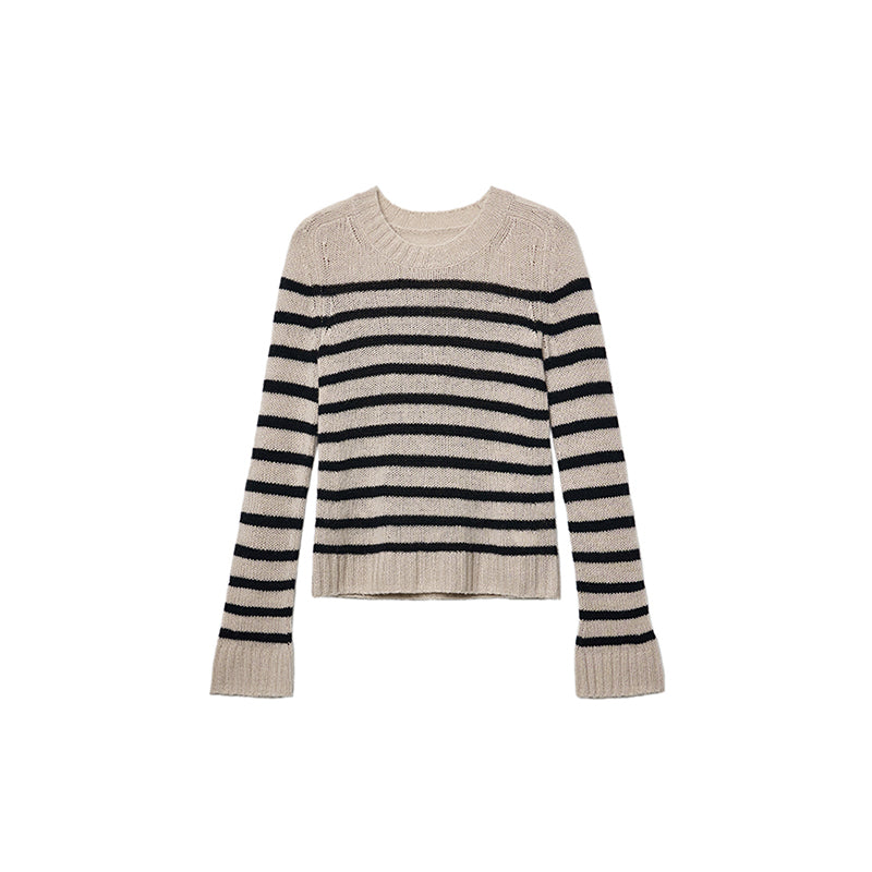 Striped Knit Slim-Fit Top