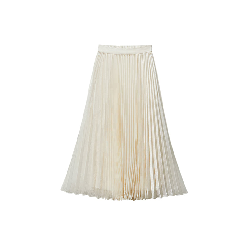 Pleated Midi Skirt